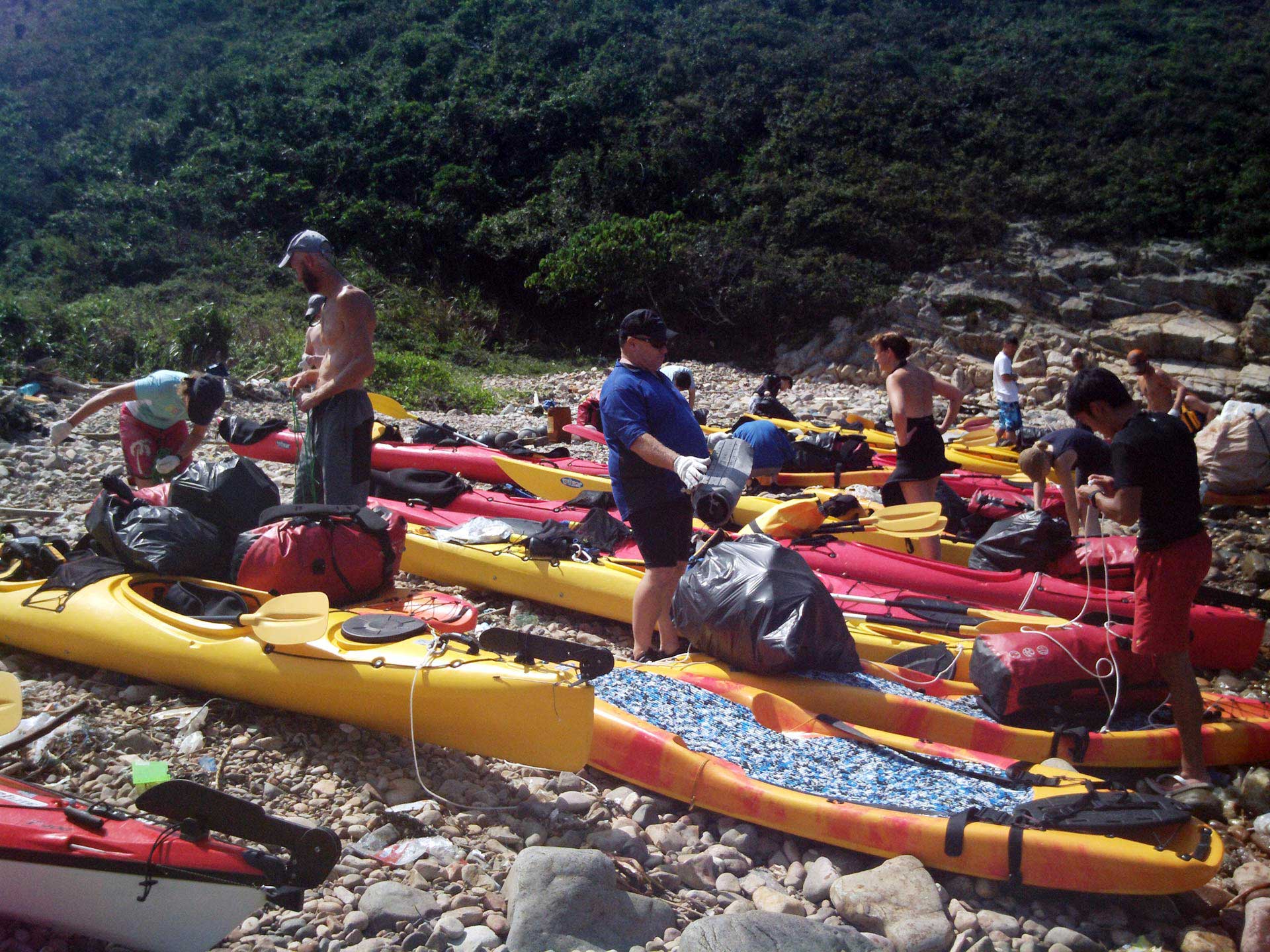 sea kayak beach cleanups